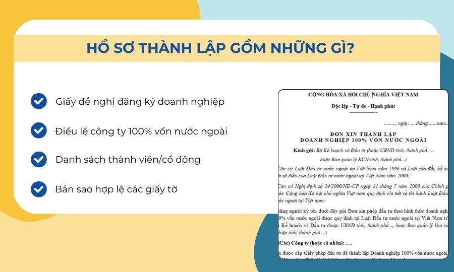 hồ sơ thủ tục thành lập công ty 100 vốn nước ngoài