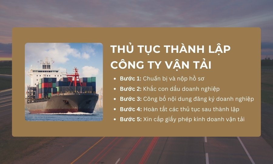 Thủ tục thành lập công ty vận tải