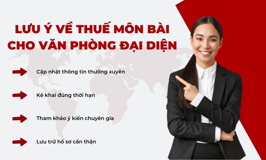 lưu ý về thuế môn bài cho văn phòng đại diện