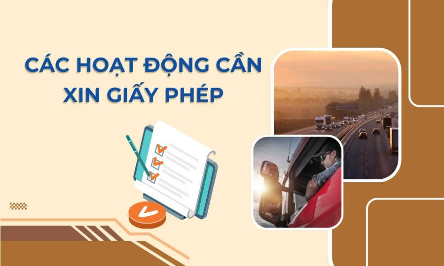 hoạt động cần Giấy phép kinh doanh vận tải bằng xe ô tô