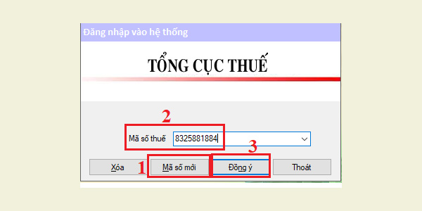 Đăng nhập phần mềm HTKK