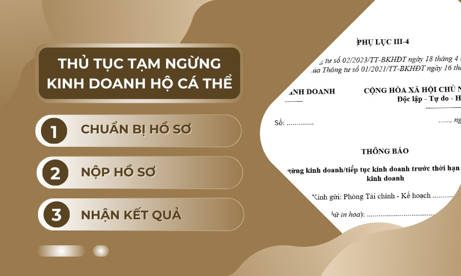 Thủ tục tạm ngừng kinh doanh hộ cá thể