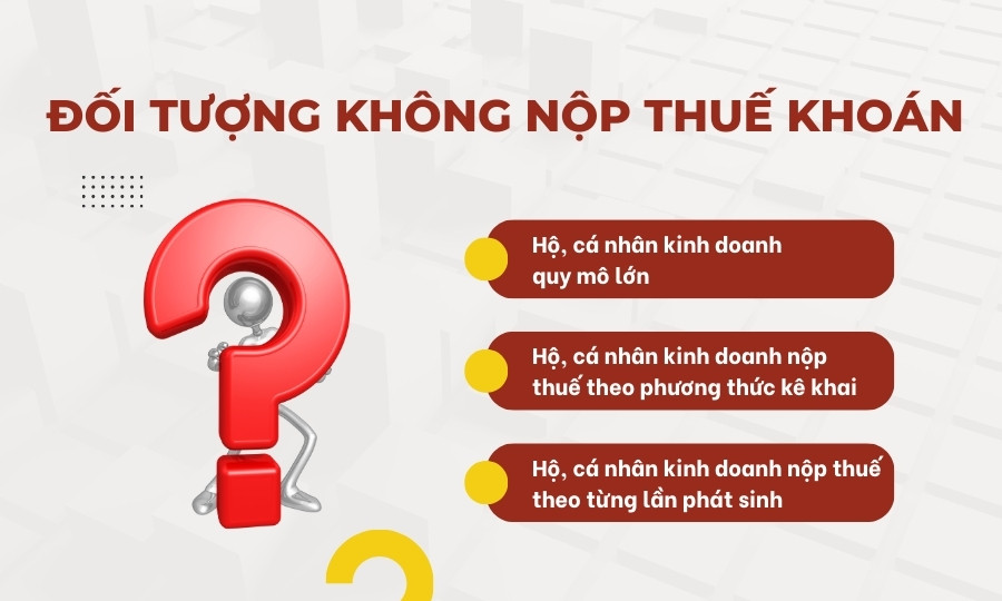 Đối tượng không nộp thuế khoán là gì