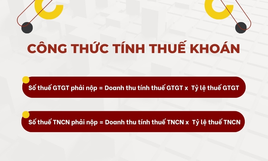 Công thức tính thuế khoán