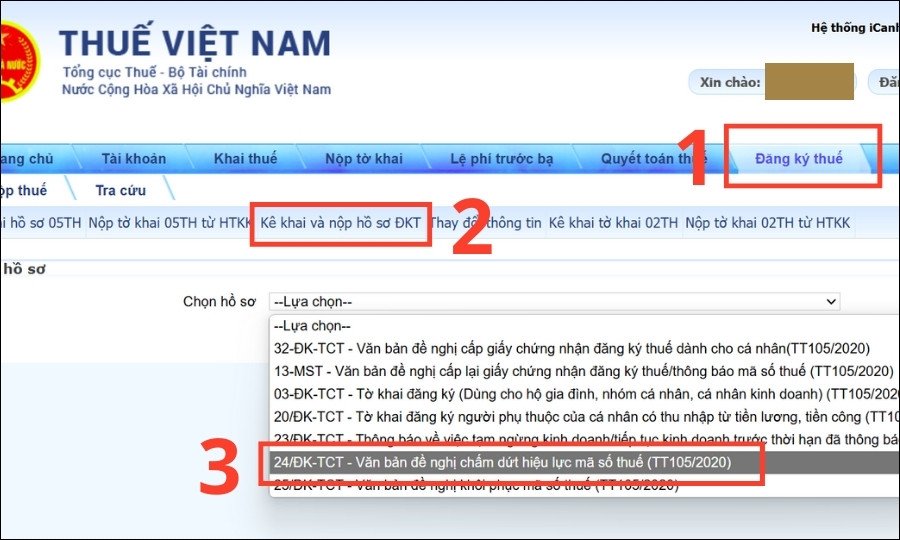 hủy mã số thuế cá nhân