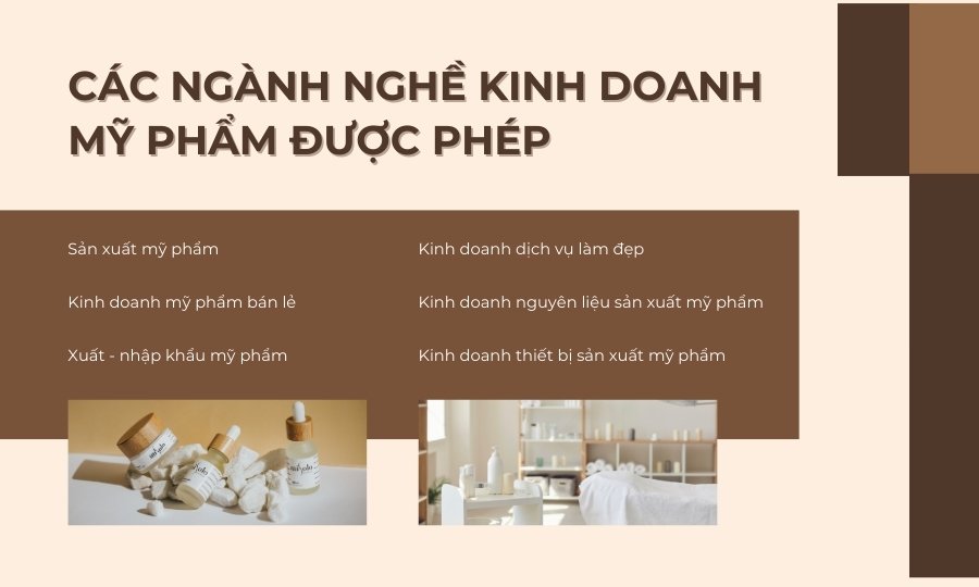 Các ngành nghề kinh doanh mỹ phẩm được phép