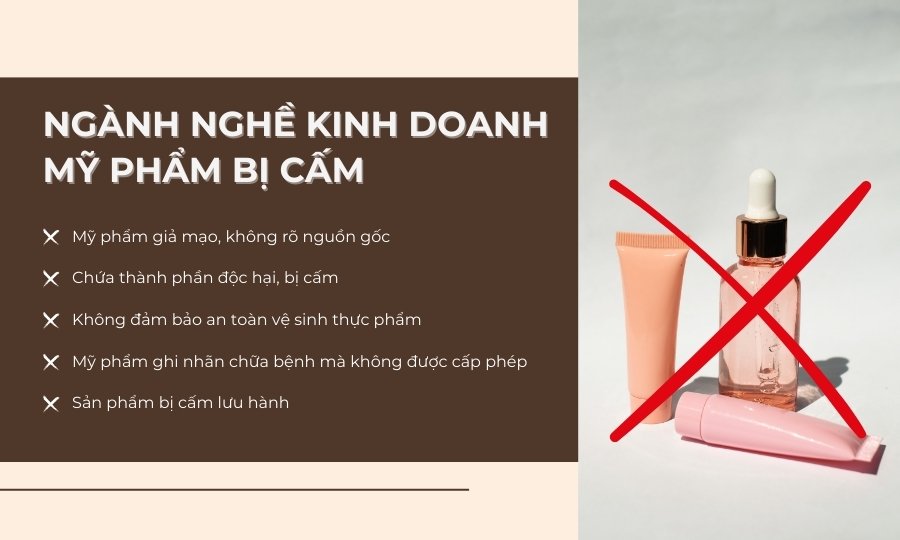 Những ngành nghề kinh doanh mỹ phẩm bị cấm