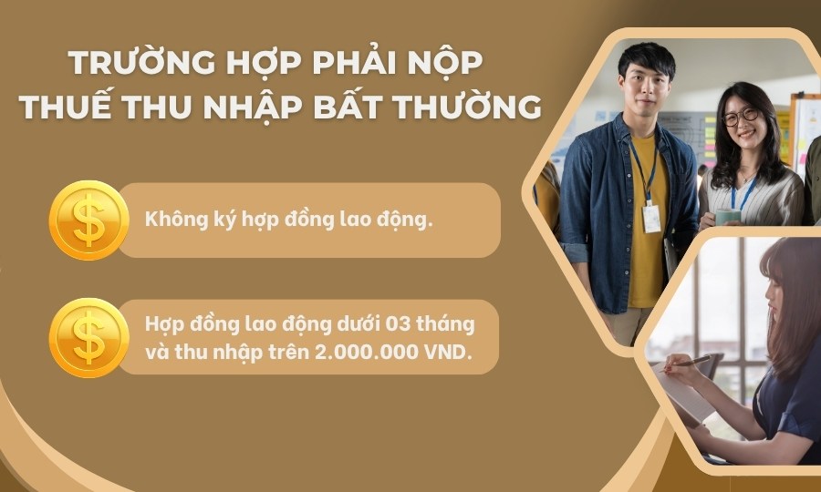 Trường hợp nộp thuế thu nhập bất thường