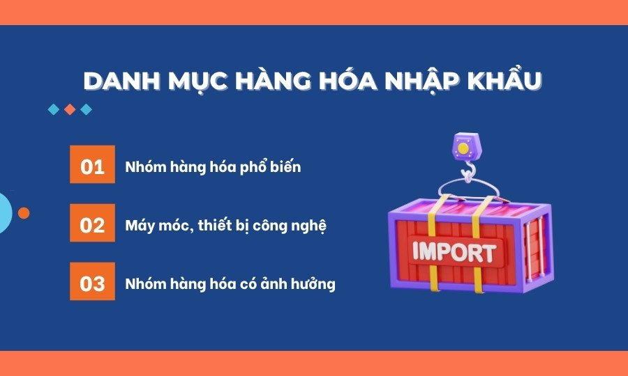 Danh mục hàng hóa nhập khẩu của giấy phép xuất nhập khẩu