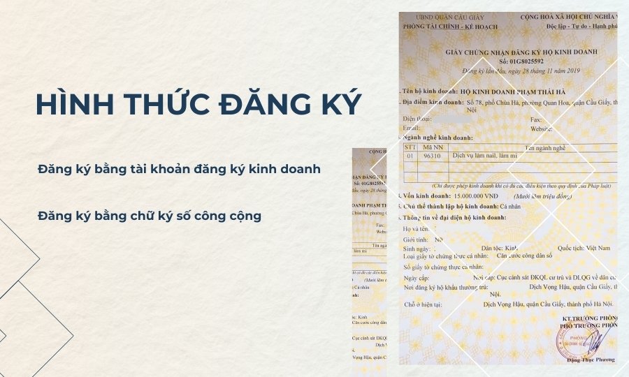 hình thức đăng ký giấy phép kinh doanh online