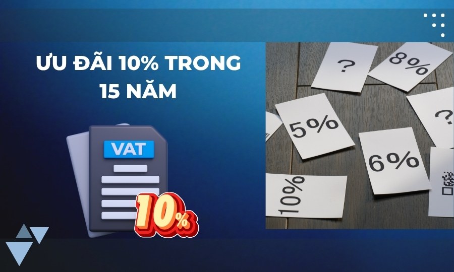 Thuế suất ưu đãi 10% trong 15 năm