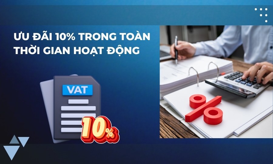 Thuế suất ưu đãi 10% trong thời gian hoạt động