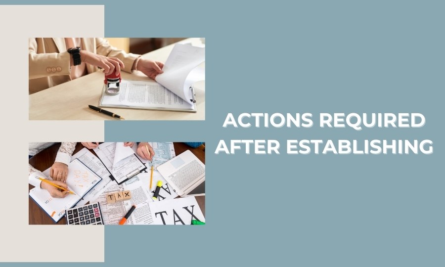 Actions required after establishing a representative office