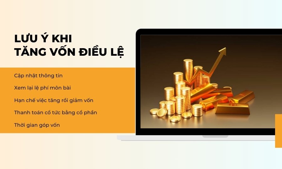 Lưu ý khi tăng vốn điều lệ công ty cổ phần