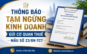 Thông báo tạm ngừng kinh doanh gửi cơ quan thuế – Mẫu số 23/ĐK-TCT