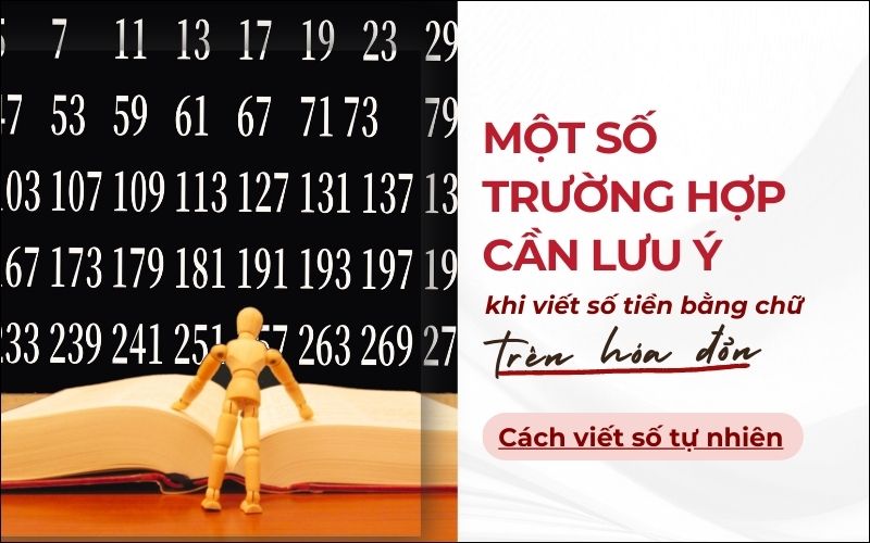 Cách viết số tự nhiên trên hóa đơn