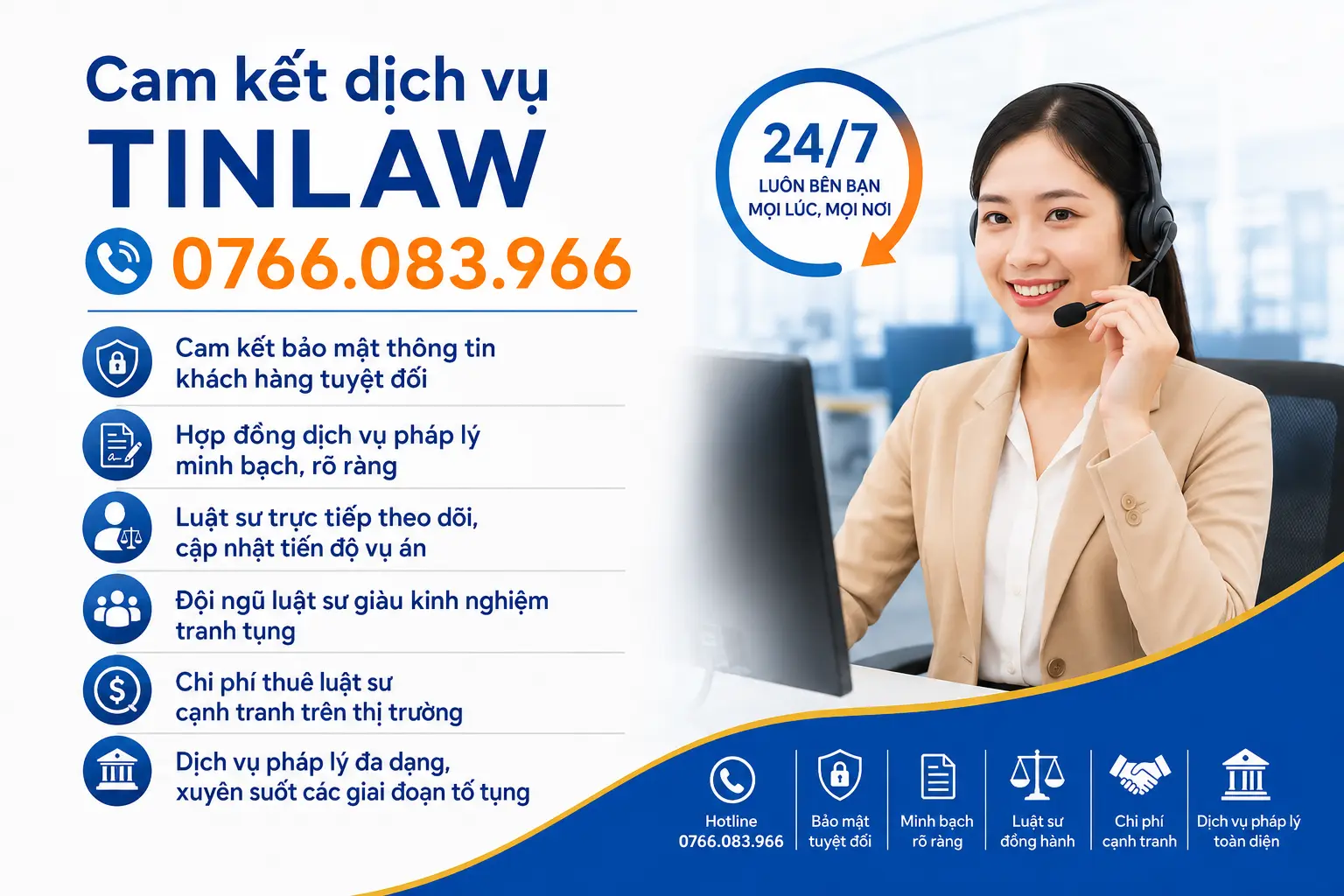 Những cam kết khi sử dụng dịch vụ luật sư hình sự tại TINLAW