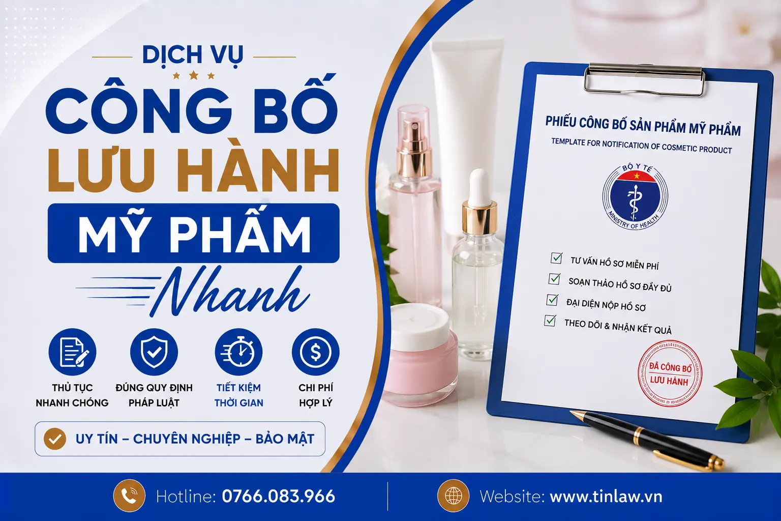 Công bố lưu hành mỹ phẩm