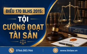 Tội cưỡng đoạt tài sản được quy định tại Điều 170 Bộ luật Hình sự 2015, sửa đổi bổ sung 2017