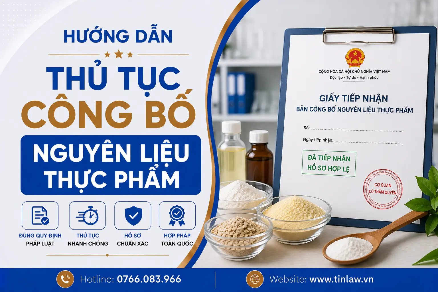 Hướng dẫn thủ tục công bố nguyên liệu thực phẩm