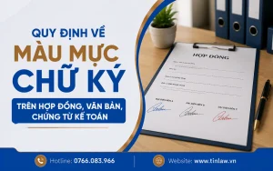 Quy định về màu mực chữ ký trên hợp đồng, văn bản, chứng từ kế toán