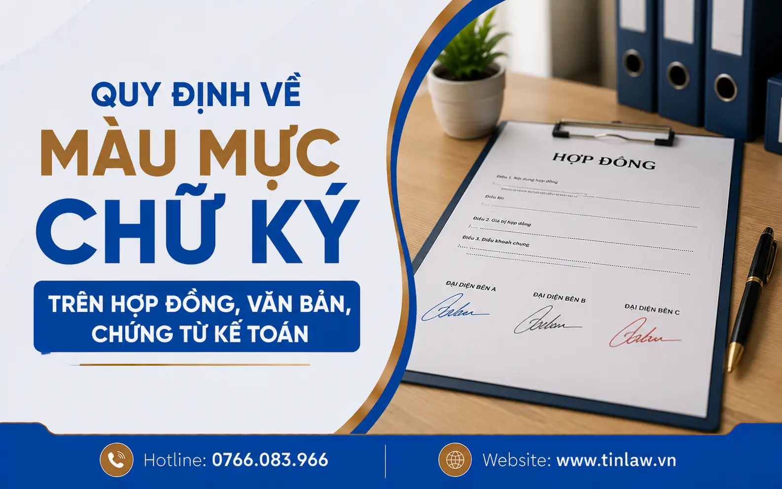 Quy định về màu mực chữ ký trên hợp đồng, văn bản, chứng từ kế toán