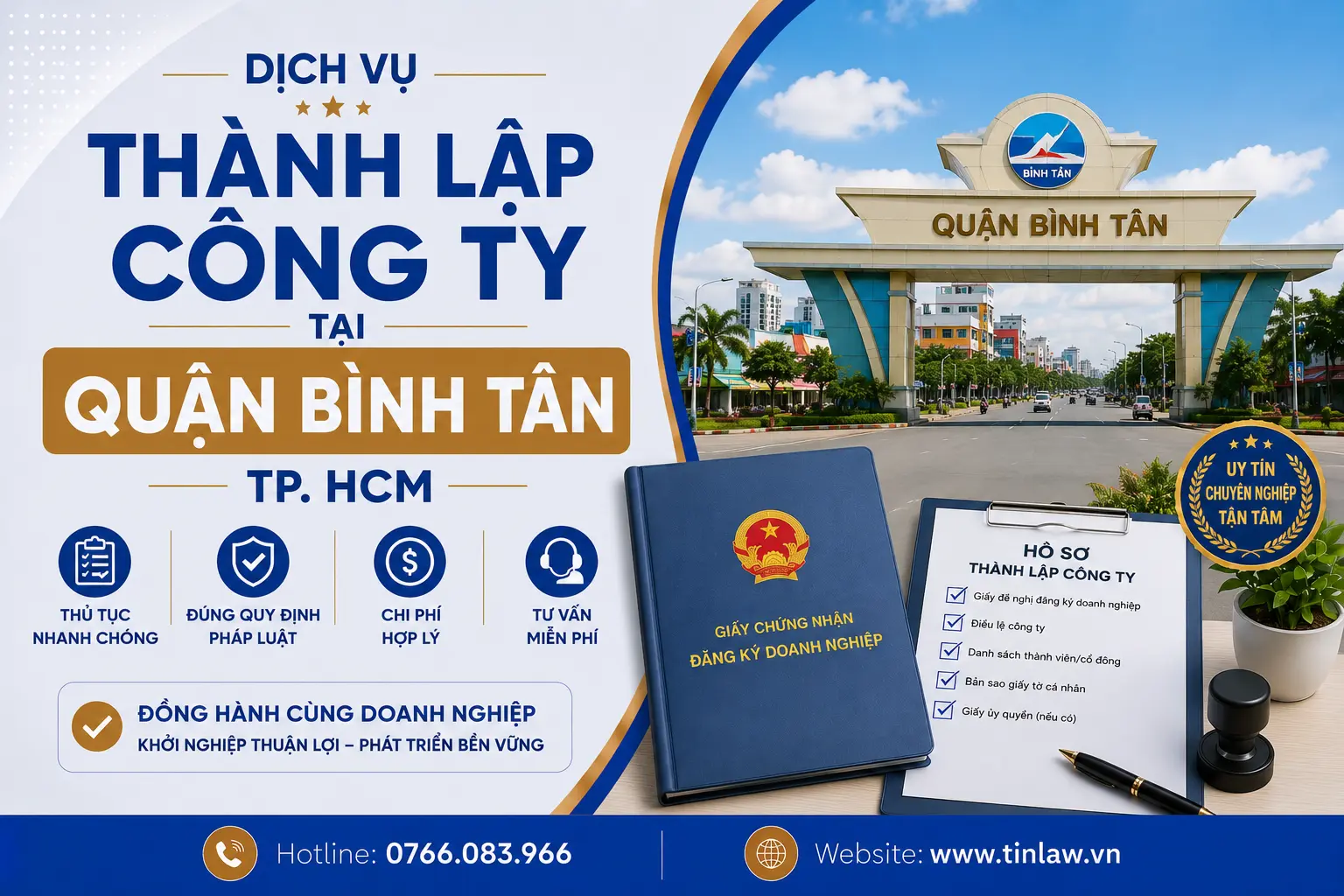 Dịch vụ thành lập công ty tại Quận Bình Tân, TPHCM