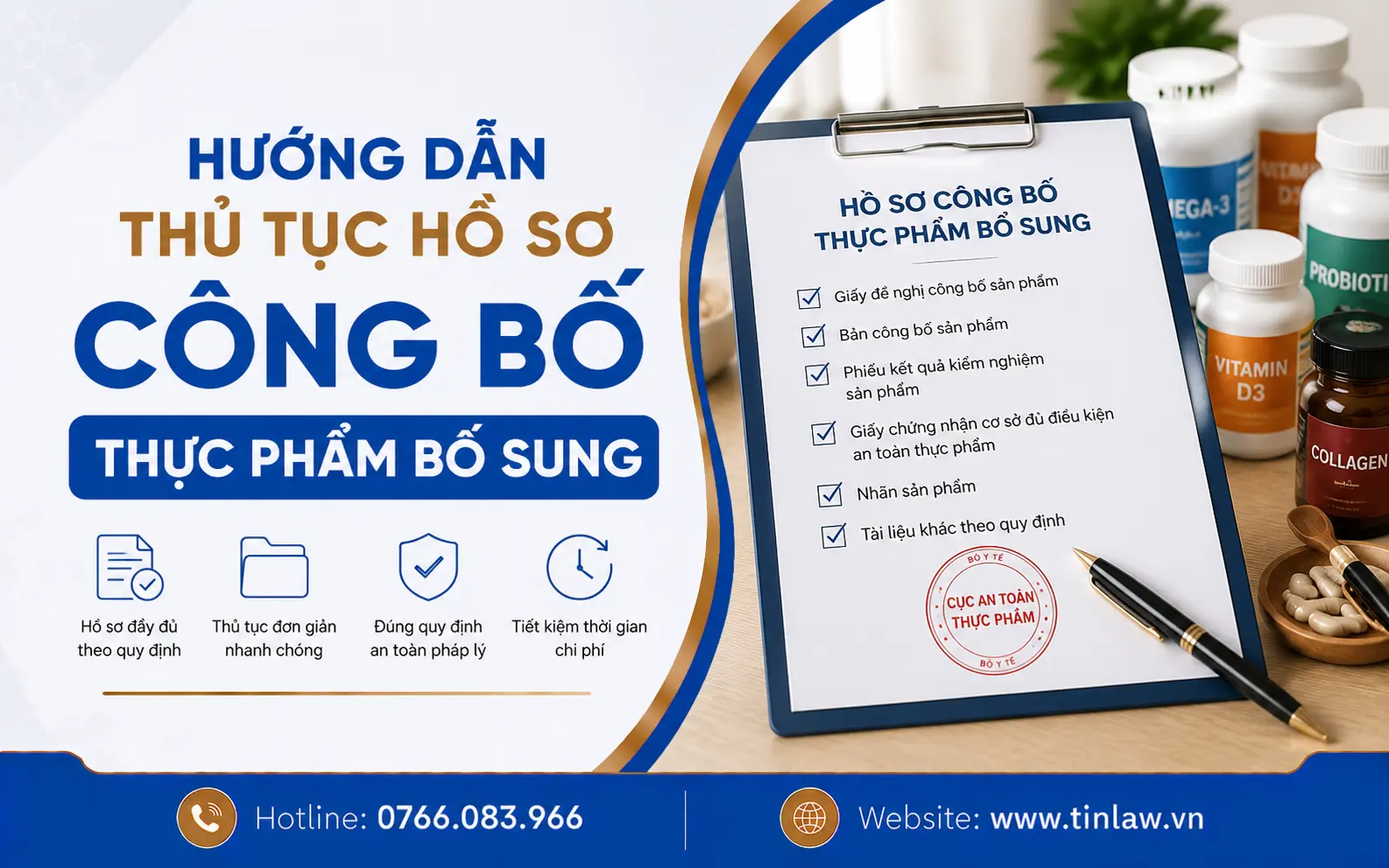 Hướng dẫn thủ tục hồ sơ công bố thực phẩm bổ sung