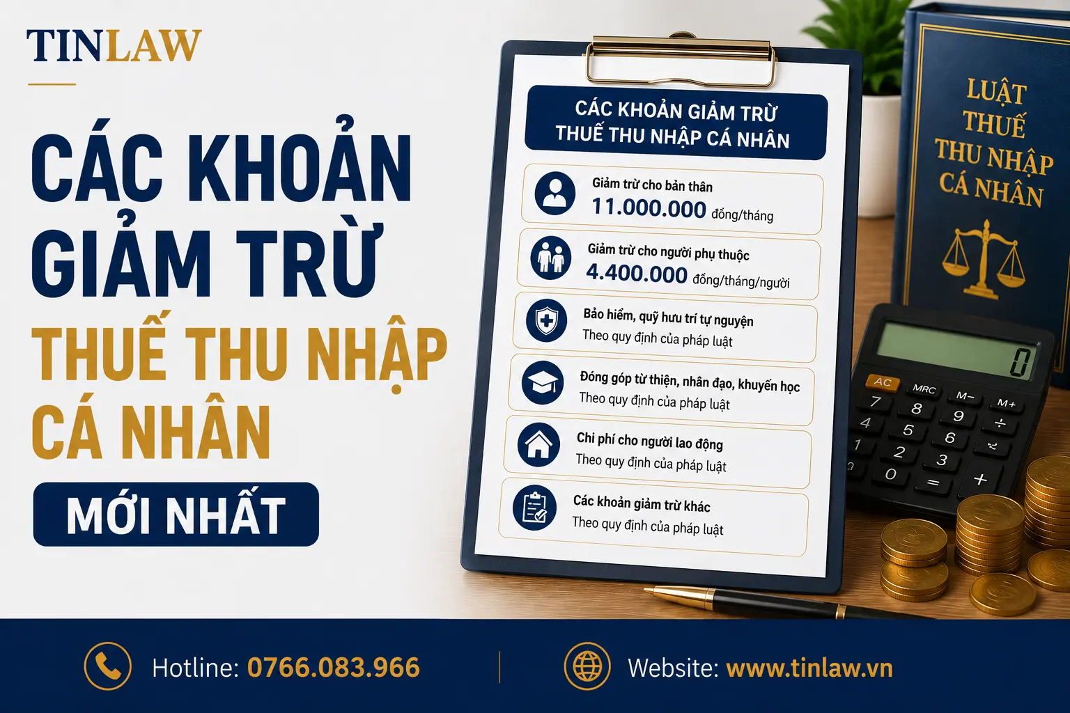 Các khoản giảm trừ thuế thu nhập cá nhân mới nhất 2026
