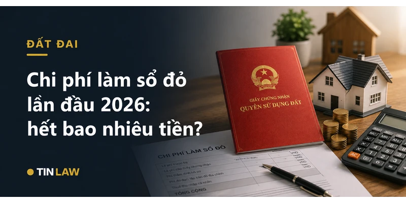 Chi phí làm sổ đỏ lần đầu 2026: hết bao nhiêu tiền?