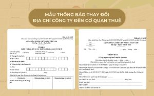 Mẫu thông báo thay đổi địa chỉ công ty đến cơ quan thuế