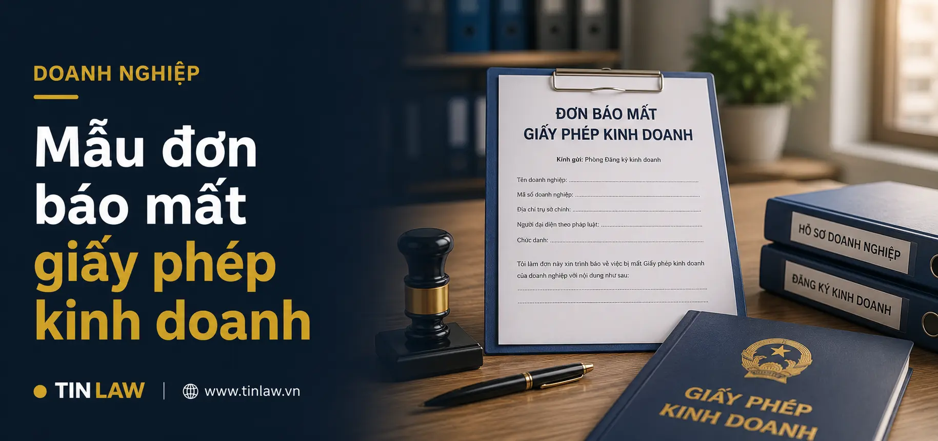 Mẫu đơn báo mất giấy phép kinh doanh 2026