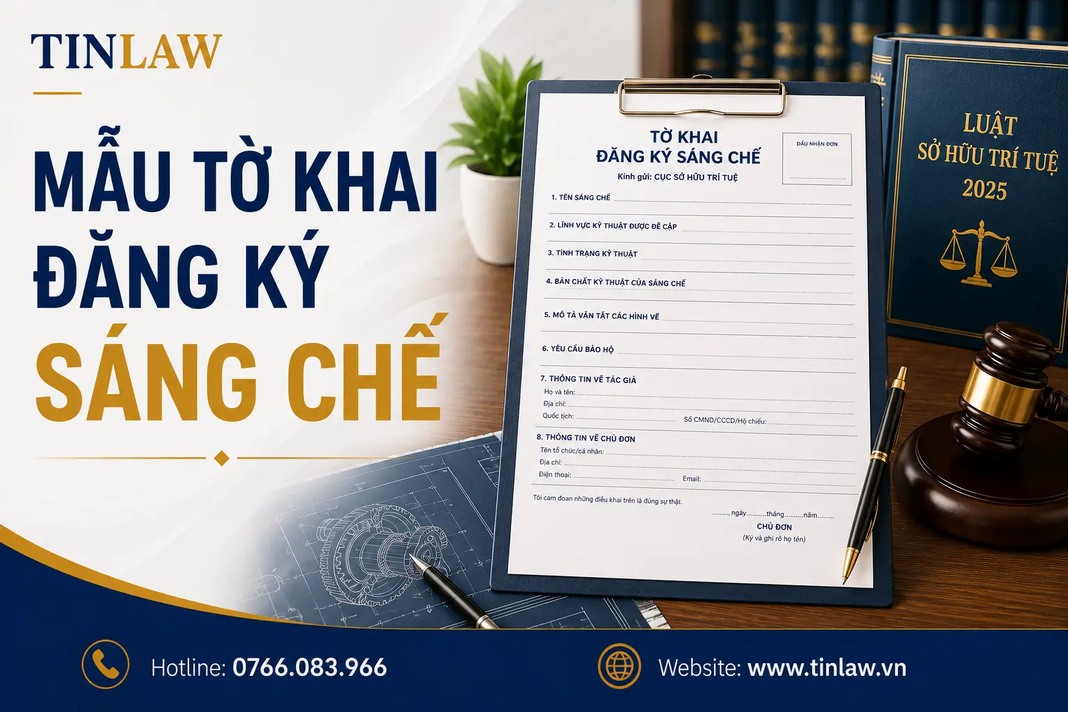 Mẫu tờ Khai Đăng Ký Sáng Chế mới nhất 2026 [File DOC]