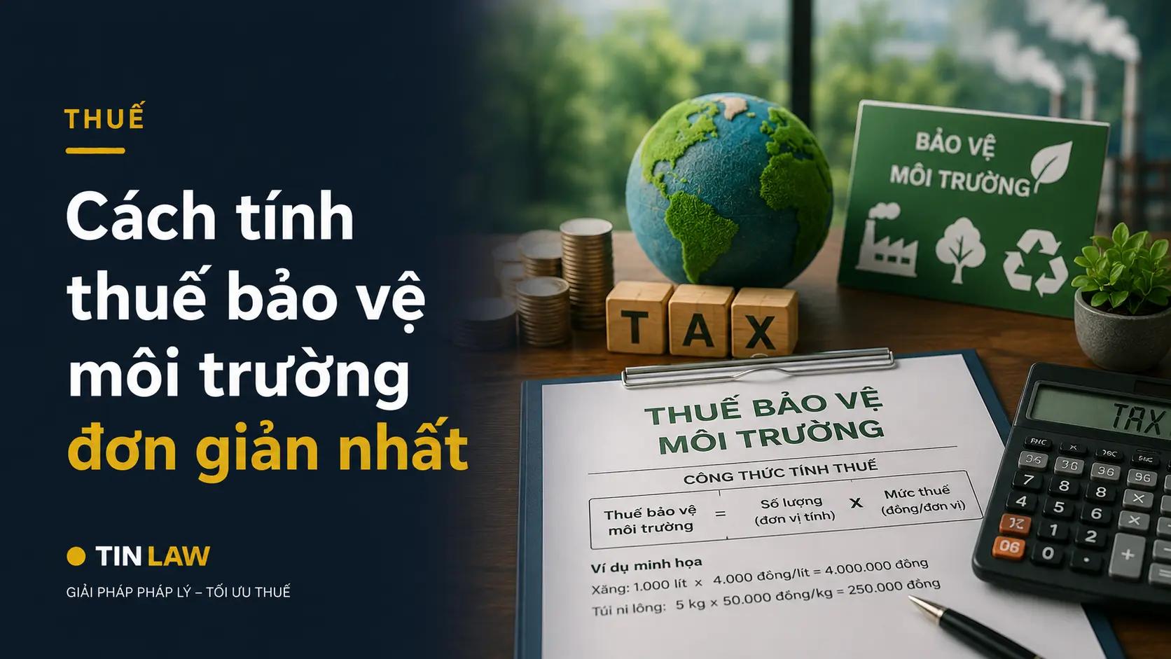 Cách tính thuế bảo vệ môi trường đơn giản nhất
