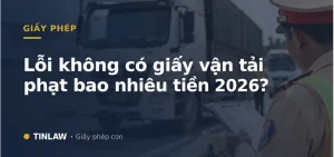 Lỗi Không Có Giấy Vận Tải Phạt Bao Nhiêu Tiền 2026